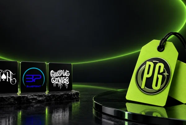 PG price tags beside Heavy Hitters, Blueprint, and Greendawg logo cards.
